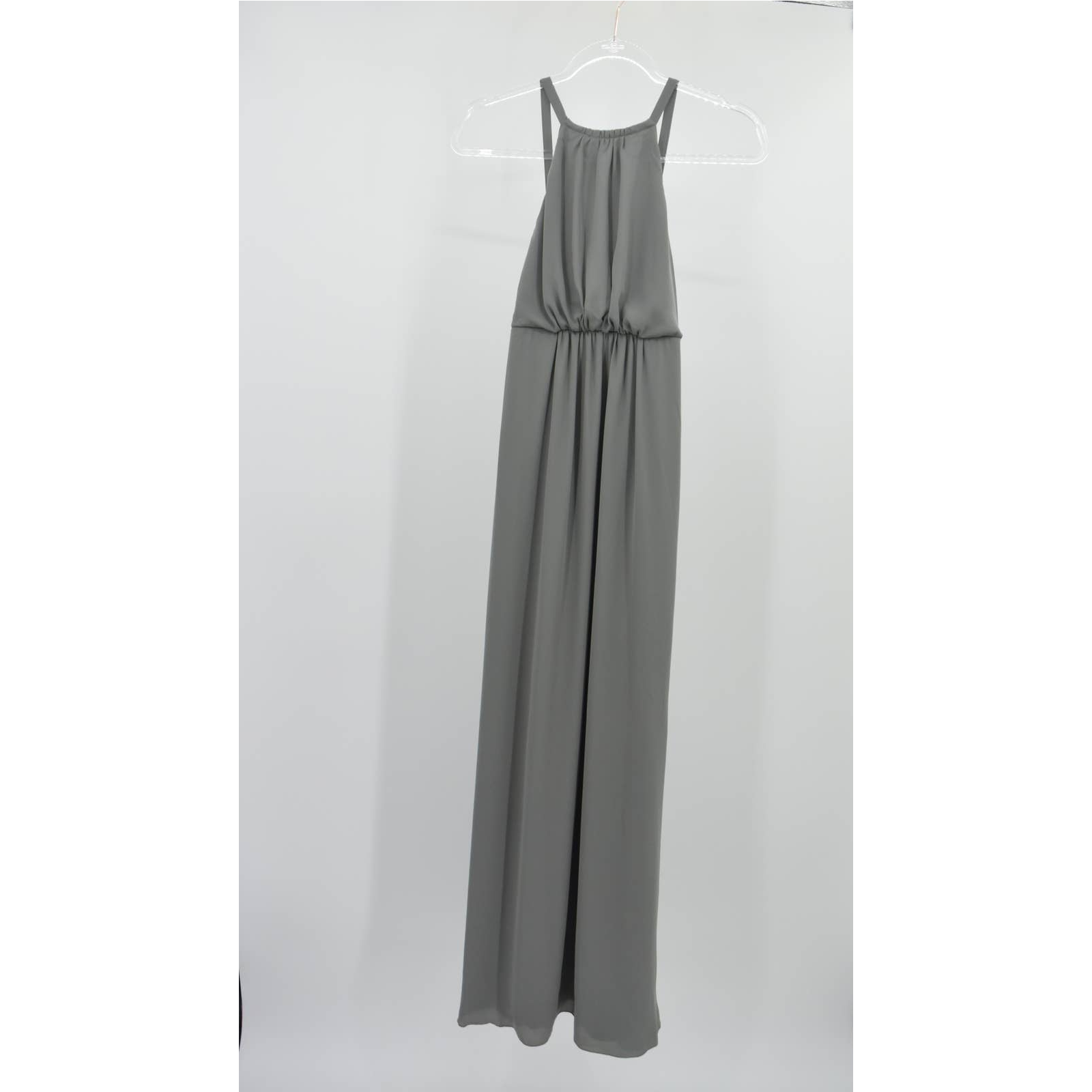 Show Me Your Mumu Amanda Charcoal Gray Low Back Maxi Dress S Formal Bridesmaid